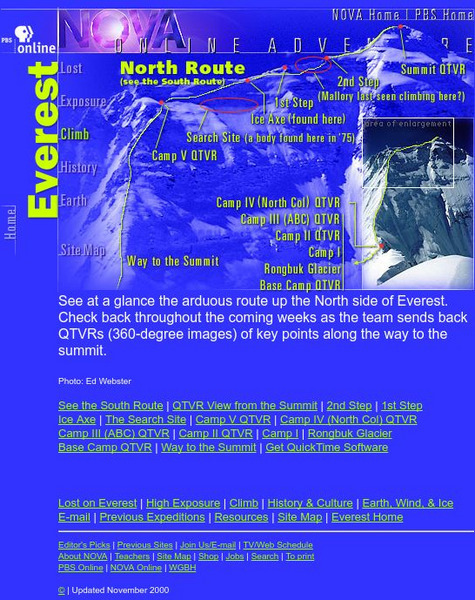Nova Online: Everest Climb Website Nova Online: Everest Climb Website