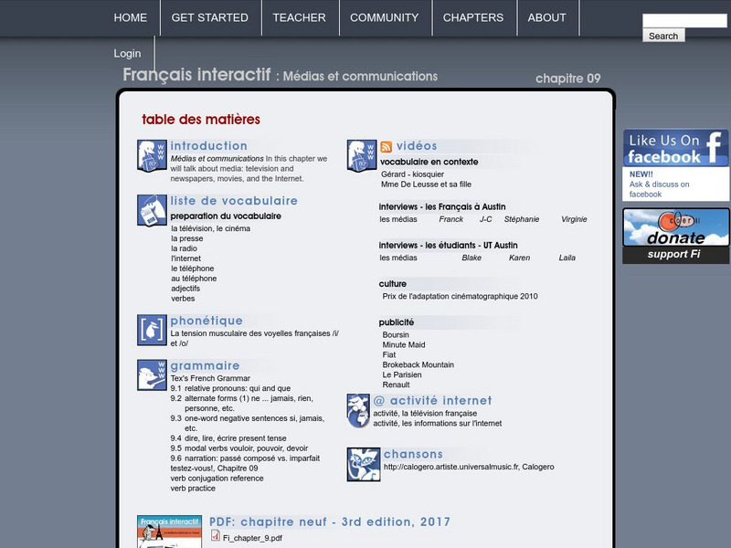 Francais Interactif Communication and Media Activity Francais Interactif Communication and Media Activity