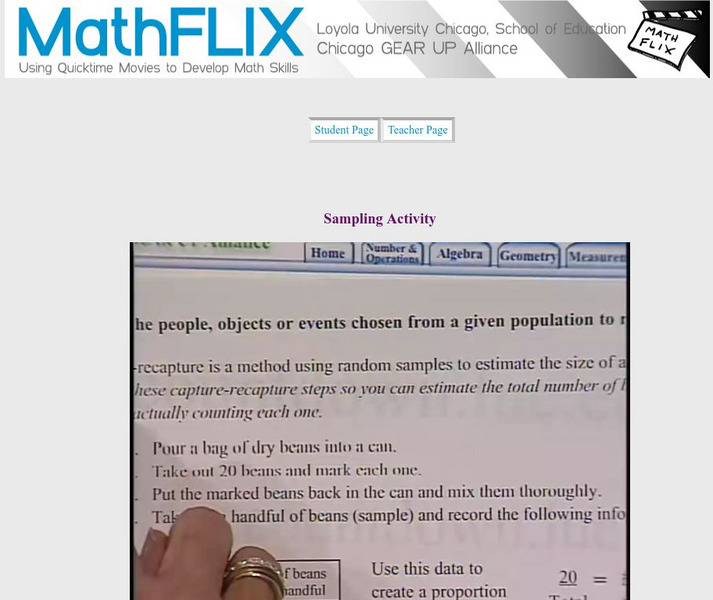 Math Flix: Survey Sampling Activity Instructional Video Math Flix: Survey Sampling Activity Instructional Video