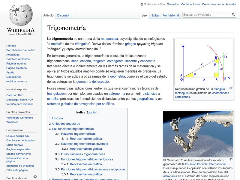 Wikipedia: Trigonometria Handout Wikipedia: Trigonometria Handout