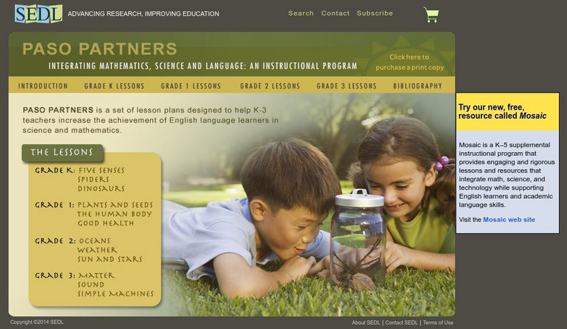 Sedl:paso Partners Integrating Math, Science & Language Unit Plan Sedl:paso Partners Integrating Math, Science & Language Unit Plan