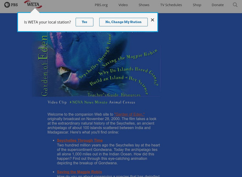 Garden of Eden: Seychelles Website Garden of Eden: Seychelles Website