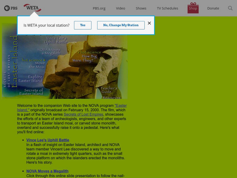 Pbs: Nova: Secrets of the Lost Empire Easter Island Instructional Video Pbs: Nova: Secrets of the Lost Empire Easter Island Instructional Video