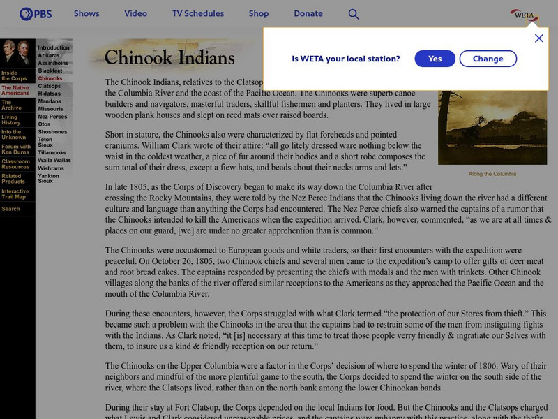 Pbs: Chinook Indians Activity Pbs: Chinook Indians Activity