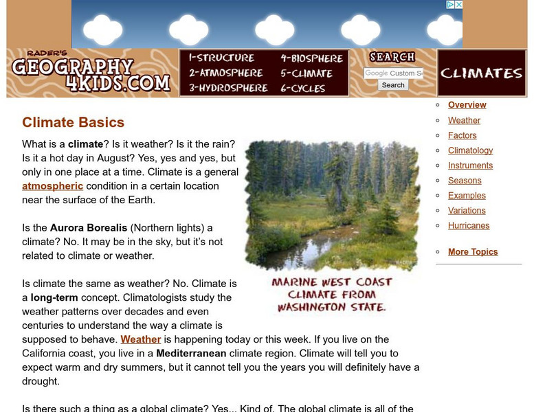 Geography4 kids.com: Climate Article Geography4 kids.com: Climate Article
