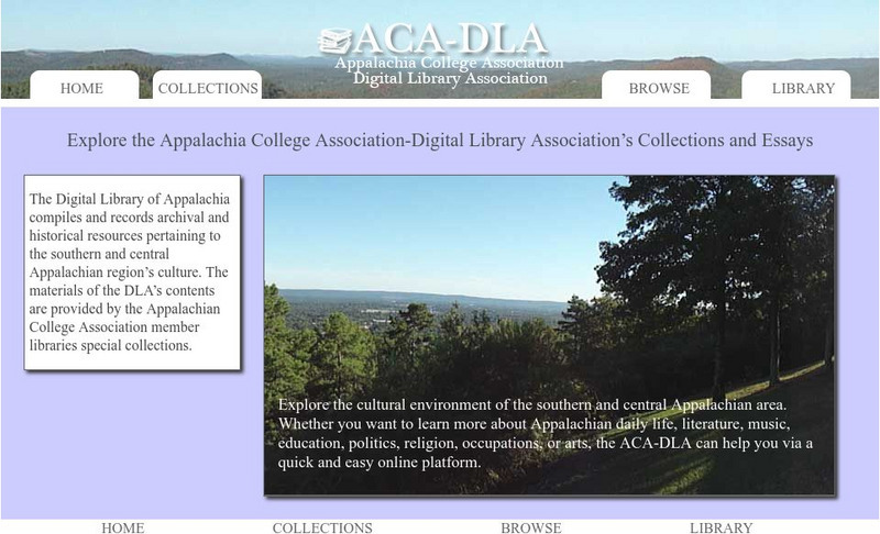 Digital Library of Appalachia Website Digital Library of Appalachia Website