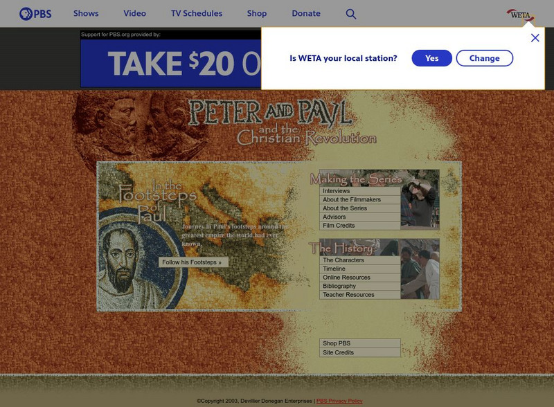 Pbs: Peter and Paul and the Christian Revolution Unit Plan Pbs: Peter and Paul and the Christian Revolution Unit Plan