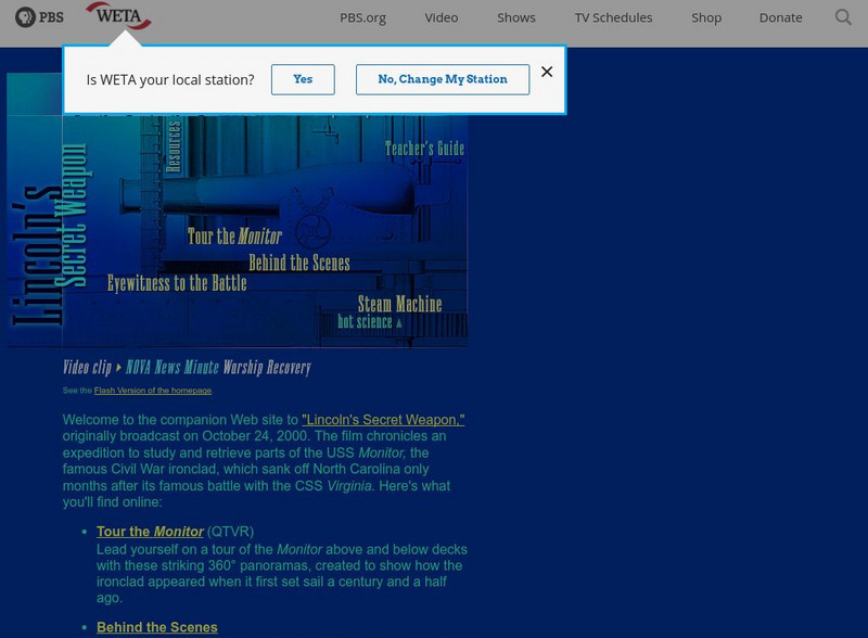 Pbs Nova: Lincoln's Secret Weapon Website Pbs Nova: Lincoln's Secret Weapon Website