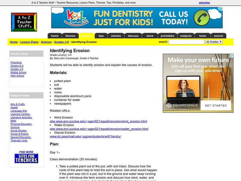 A to Z Teacher Stuff: Identifying Erosion Activity A to Z Teacher Stuff: Identifying Erosion Activity