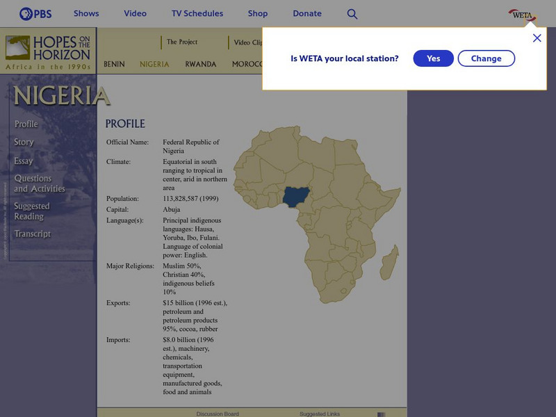 Pbs: Hopes on the Horizon Nigeria Website Pbs: Hopes on the Horizon Nigeria Website