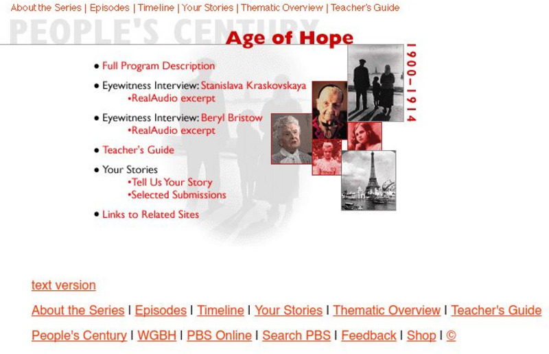 Pbs: Age of Hope Unit Plan Pbs: Age of Hope Unit Plan