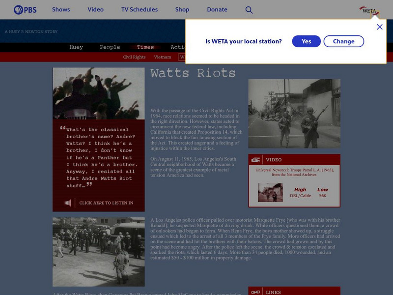 Pbs: Watts Riots Audio