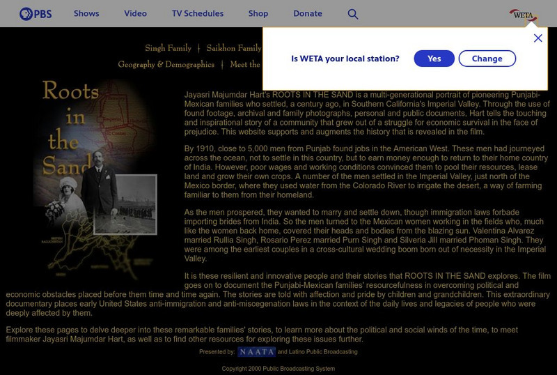 Pbs: Roots in the Sand Website Pbs: Roots in the Sand Website