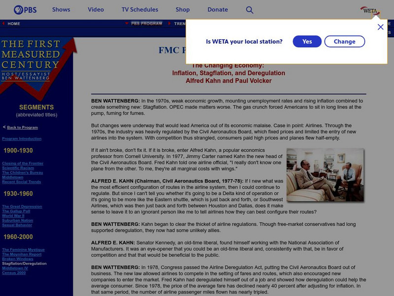 Pbs: Inflation, Stagflation, and Deregulation Primary