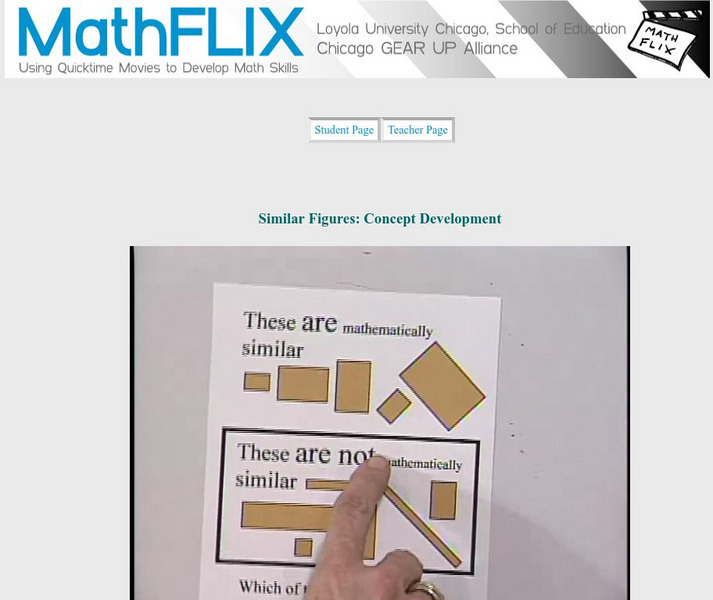 Math Flix: Similar Figures: Concept Development Instructional Video Math Flix: Similar Figures: Concept Development Instructional Video