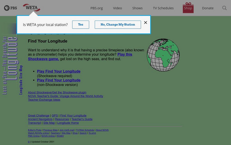Pbs: Nova Online: Find Your Longitude Interactive Pbs: Nova Online: Find Your Longitude Interactive