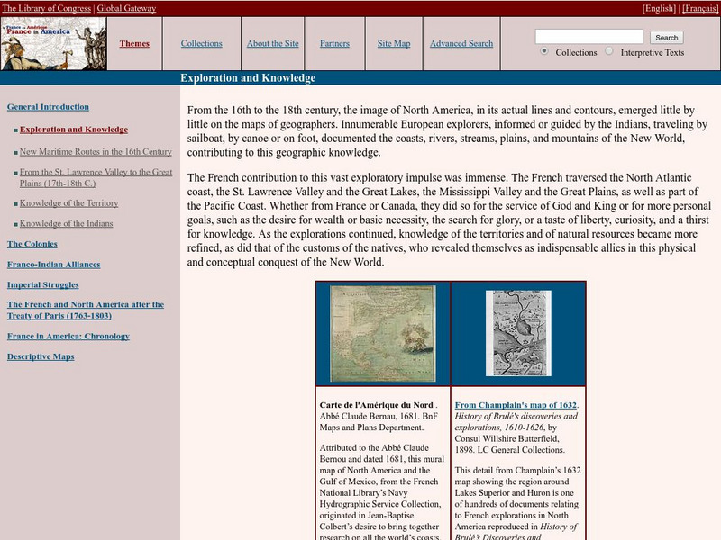 Loc: Exploration and Knowledge: France in America Website Loc: Exploration and Knowledge: France in America Website