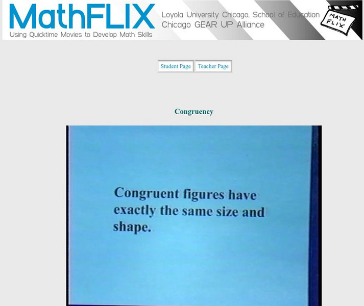 Math Flix: Congruency Instructional Video Math Flix: Congruency Instructional Video