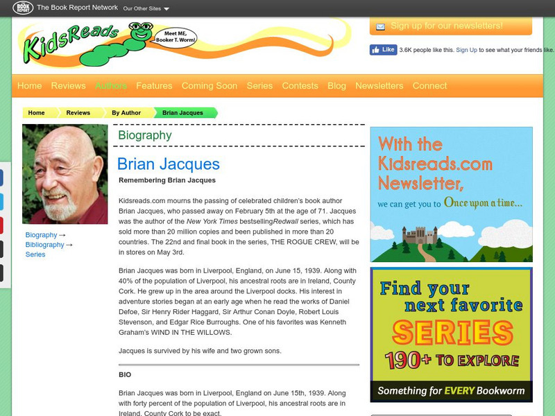 Kids reads.com: Brian Jacques Website Kids reads.com: Brian Jacques Website