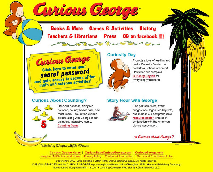 Houghton Mifflin Books for Children: Curious George Website Houghton Mifflin Books for Children: Curious George Website