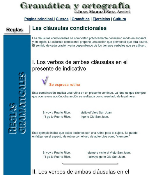 Indiana University: Las Clausulas Condicionales Handout Indiana University: Las Clausulas Condicionales Handout