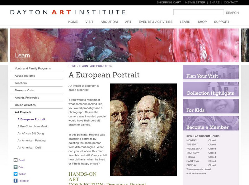 Dayton Art Institute: An European Portrait Activity Dayton Art Institute: An European Portrait Activity