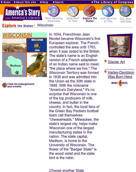 Loc: America's Story: Wisconsin Handout Loc: America's Story: Wisconsin Handout