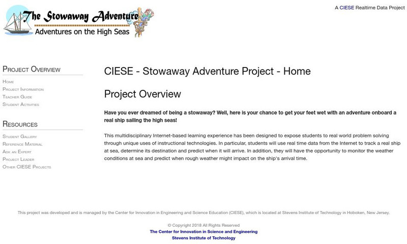 Ciese: Stowaway Adventure Project Unit Plan Ciese: Stowaway Adventure Project Unit Plan