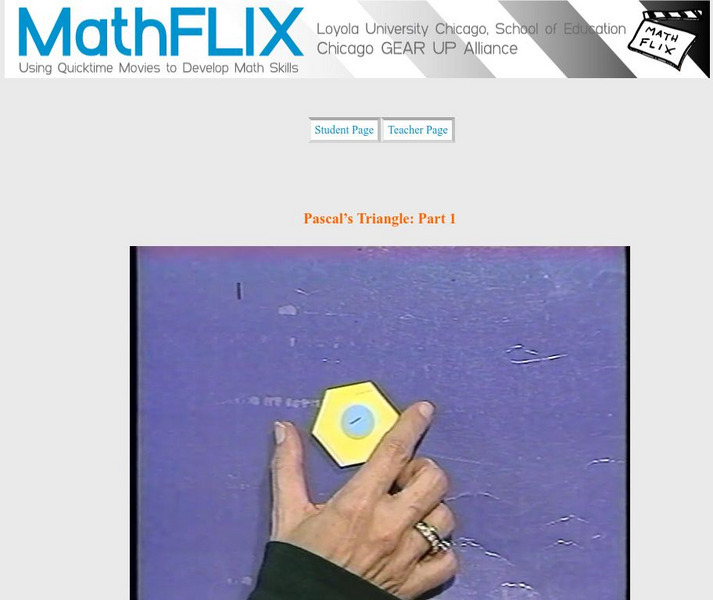 Math Flix: Pascal's Triangle: Part 1 Instructional Video Math Flix: Pascal's Triangle: Part 1 Instructional Video