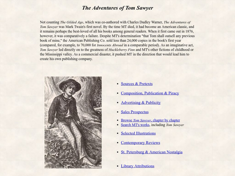 Mark Twain in His Times: The Adventures of Tom Sawyer Activity Mark Twain in His Times: The Adventures of Tom Sawyer Activity