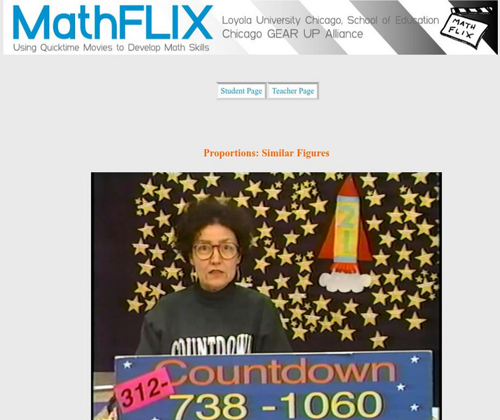 Math Flix: Proportion Similar Figures Instructional Video Math Flix: Proportion Similar Figures Instructional Video