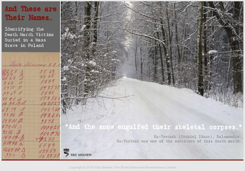 Yad Vashem: And These Are Their Names Website