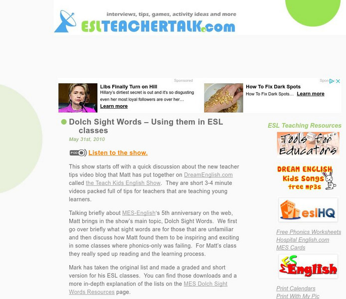 Esl Teacher Talk: Esl Podcasts for Teachers Audio