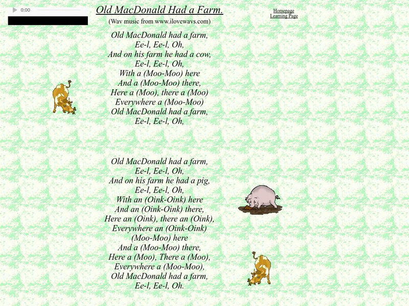 Nurseryrhymes4u: Old Mac Donald Had a Farm Audio