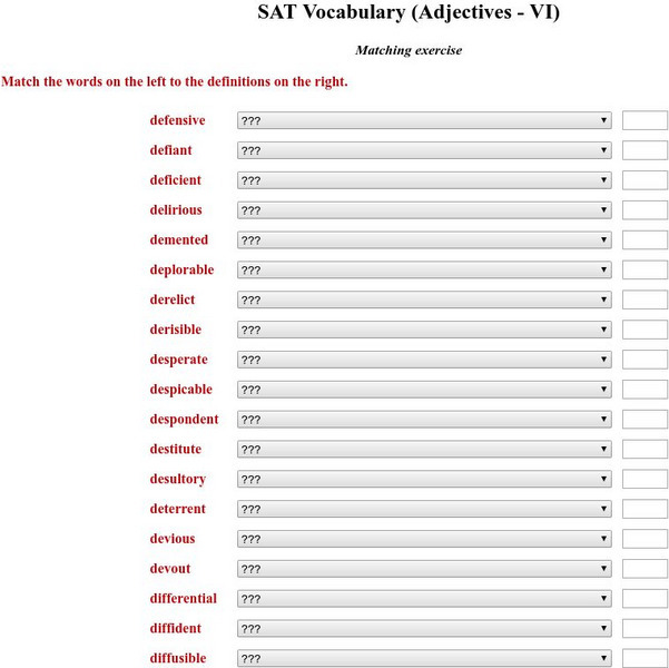English Exercises Online: Sat Vocabulary Vi Study Guide English Exercises Online: Sat Vocabulary Vi Study Guide