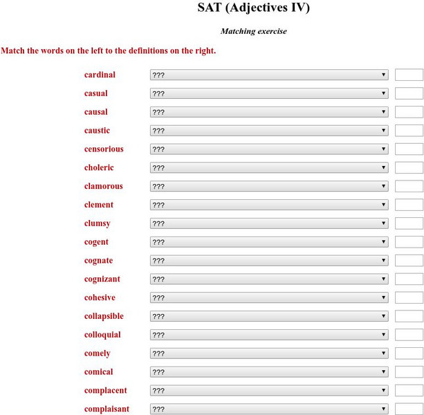 English Exercises Online: Sat Vocabulary Iv Study Guide English Exercises Online: Sat Vocabulary Iv Study Guide