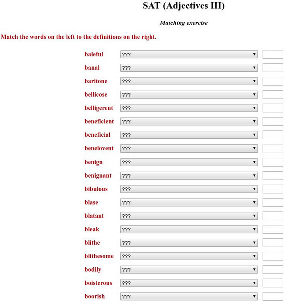 English Exercises Online: Sat Vocabulary Iii Study Guide English Exercises Online: Sat Vocabulary Iii Study Guide