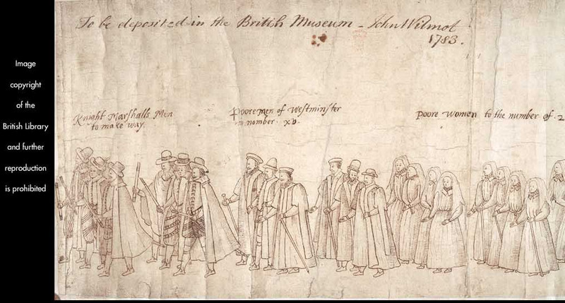 Newberry Library: Library Exhibit: Elizabeth I: Ruler and Legend: Funeral Scroll Graphic