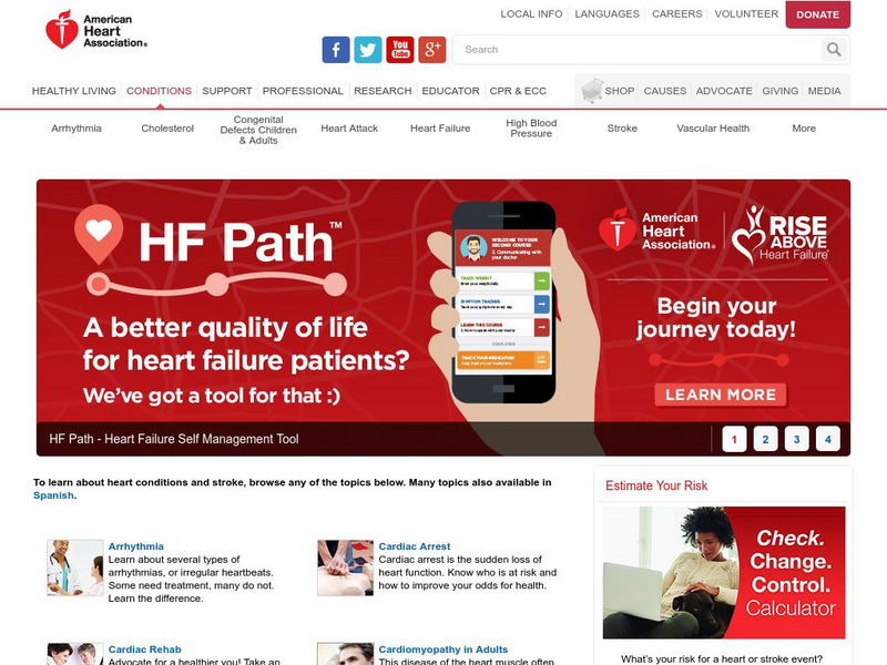American Heart Association: Conditions: What Is Heart Disease? Website American Heart Association: Conditions: What Is Heart Disease? Website