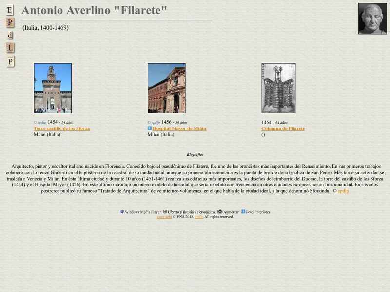 E Pd Lp: Antonio Averlino "Filarete" Handout