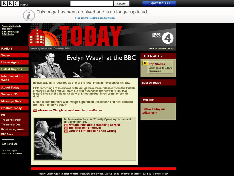Bb Ci Audio Interviews: Evelyn Waugh Audio
