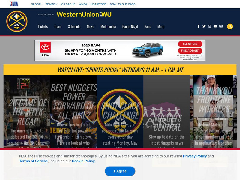 Nba: Denver Nuggets Website