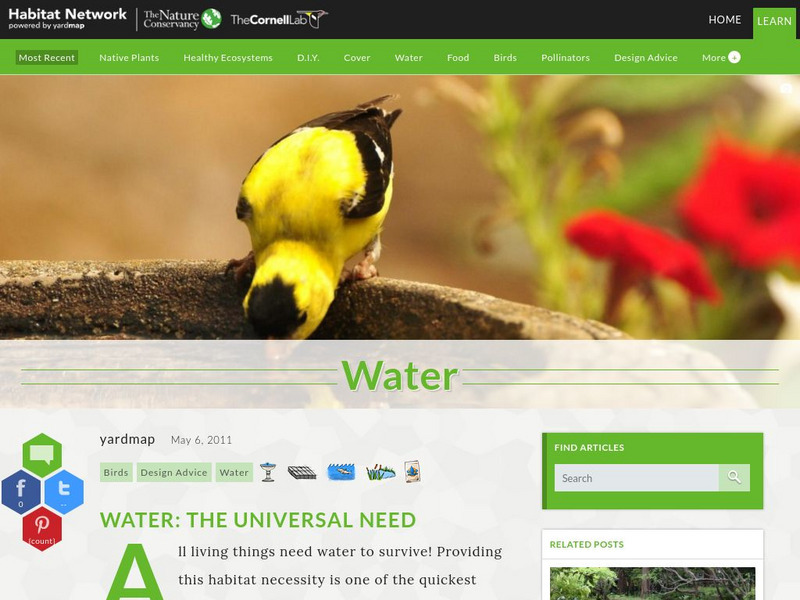 Habitat Network: Water Article Habitat Network: Water Article