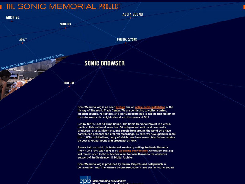 The Sonic Memorial Project Website The Sonic Memorial Project Website