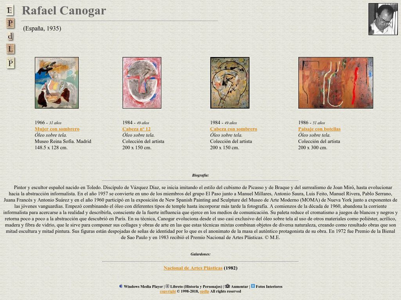 E Pd Lp: Rafael Canogar Handout