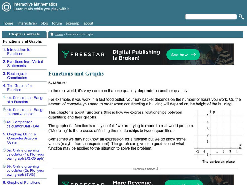 Interactive Mathematics: Functions and Graphs Activity Interactive Mathematics: Functions and Graphs Activity
