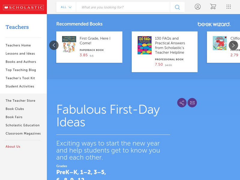 Scholastic Instructor: Fabulous First Day Ideas Website Scholastic Instructor: Fabulous First Day Ideas Website