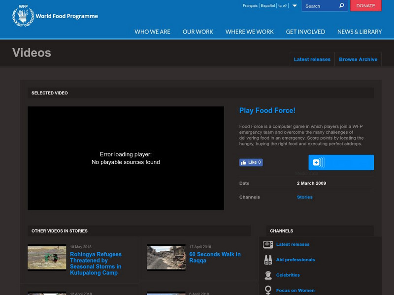 United Nations: World Food Programme: Food Force Website