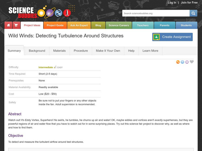 Science Buddies: Wild Winds: Detecting Turbulence Around Structures Activity Science Buddies: Wild Winds: Detecting Turbulence Around Structures Activity