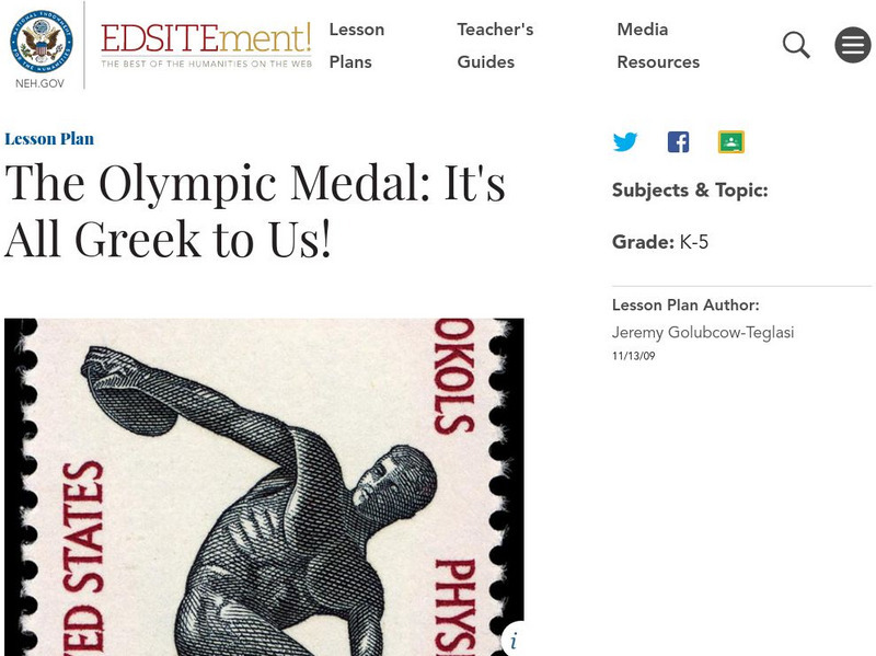 Neh: Edsit Ement: The Olympic Medal: It's All Greek to Us! Lesson Plan